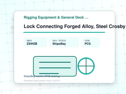 Lock Connecting Forged Alloy, Steel Crosby A-336 32mm - Rigging Equipment & General Deck Items - Additional Items - IMPA 234438 - UOM PCS