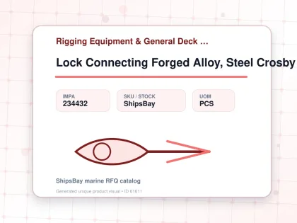 Lock Connecting Forged Alloy, Steel Crosby A-336 8-10mm - Rigging Equipment & General Deck Items - Additional Items - IMPA 234432 - UOM PCS