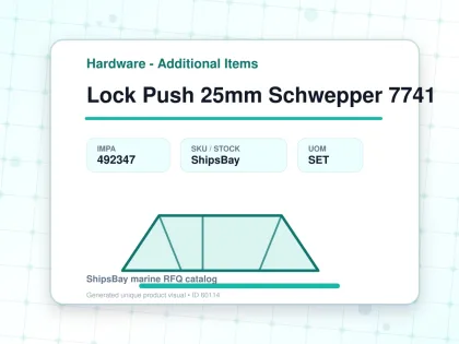 Lock Push 25mm Schwepper 7741 - Hardware - Additional Items - IMPA 492347 - UOM SET