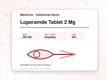 Loperamde Tablet 2 Mg - Medicine - Additional Items - IMPA 391729 - UOM BTL