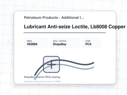 Lubricant Anti-seize Loctite, Lb8008 Copper Cartridge 13oz - Petroleum Products - Additional Items - IMPA 450684 - UOM PCS