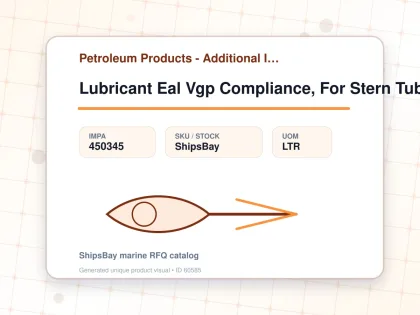 Lubricant Eal Vgp Compliance, For Stern Tube Specify Brand - Petroleum Products - Additional Items - IMPA 450345 - UOM LTR