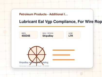 Lubricant Eal Vgp Compliance, For Wire Rope Specify Brand - Petroleum Products - Additional Items - IMPA 450348 - UOM LTR