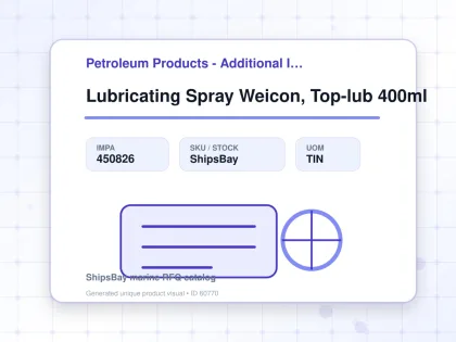 Lubricating Spray Weicon, Top-lub 400ml - Petroleum Products - Additional Items - IMPA 450826 - UOM TIN