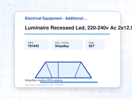 Luminaire Recessed Led, 220-240v Ac 2x12.5w(4 Ft) - Electrical Equipment - Additional Items - IMPA 791942 - UOM SET