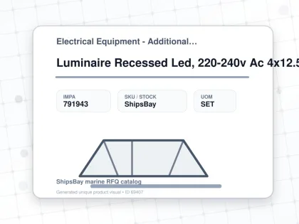 Luminaire Recessed Led, 220-240v Ac 4x12.5w(4 Ft) - Electrical Equipment - Additional Items - IMPA 791943 - UOM SET