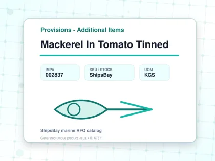 Mackerel In Tomato Tinned - Provisions - Additional Items - IMPA 002837 - UOM KGS