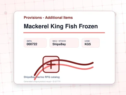 Mackerel King Fish Frozen - Provisions - Additional Items - IMPA 000722 - UOM KGS