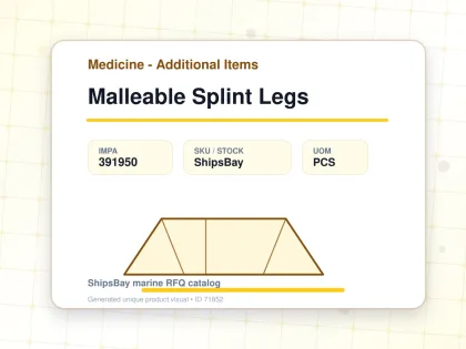 Malleable Splint Legs - Medicine - Additional Items - IMPA 391950 - UOM PCS
