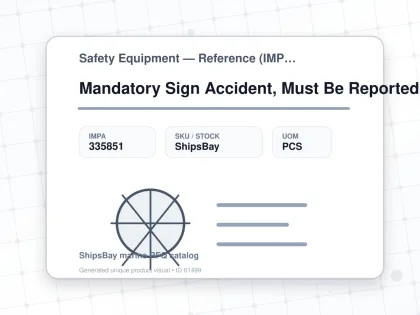 Mandatory Sign Accident, Must Be Reported 100x300mm - Safety Equipment — Reference (IMPA) - IMPA 335851 - UOM PCS