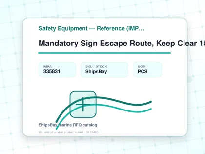 Mandatory Sign Escape Route, Keep Clear 150x500mm - Safety Equipment — Reference (IMPA) - IMPA 335831 - UOM PCS