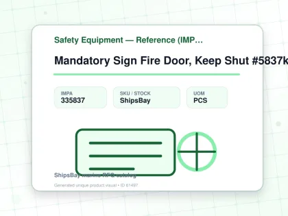 Mandatory Sign Fire Door, Keep Shut #5837kj 200x150mm - Safety Equipment — Reference (IMPA) - IMPA 335837 - UOM PCS