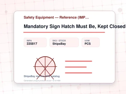 Mandatory Sign Hatch Must Be, Kept Closed At Sea 150x150mm - Safety Equipment — Reference (IMPA) - IMPA 335817 - UOM PCS
