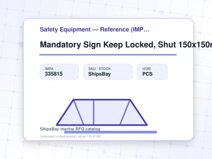 Mandatory Sign Keep Locked, Shut 150x150mm - Safety Equipment — Reference (IMPA) - IMPA 335815 - UOM PCS