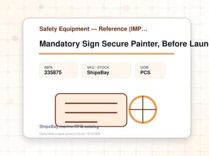 Mandatory Sign Secure Painter, Before Launching 200x150mm - Safety Equipment — Reference (IMPA) - IMPA 335875 - UOM PCS