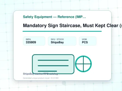 Mandatory Sign Staircase, Must Kept Clear (specify Size) - Safety Equipment — Reference (IMPA) - IMPA 335809 - UOM PCS