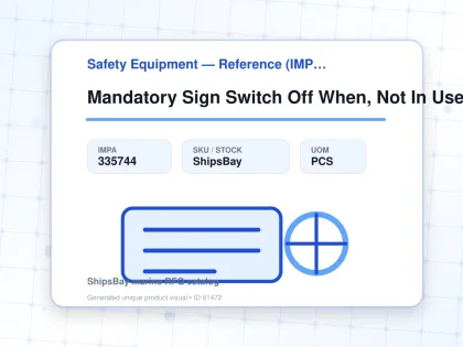 Mandatory Sign Switch Off When, Not In Use #5744kj 200x150mm - Safety Equipment — Reference (IMPA) - IMPA 335744 - UOM PCS