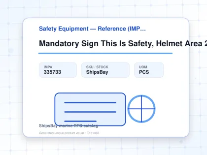 Mandatory Sign This Is Safety, Helmet Area 200x150mm - Safety Equipment — Reference (IMPA) - IMPA 335733 - UOM PCS