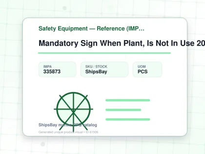 Mandatory Sign When Plant, Is Not In Use 200x150mm - Safety Equipment — Reference (IMPA) - IMPA 335873 - UOM PCS