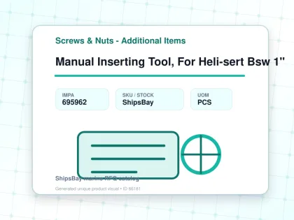 Manual Inserting Tool, For Heli-sert Bsw 1" - Screws & Nuts - Additional Items - IMPA 695962 - UOM PCS