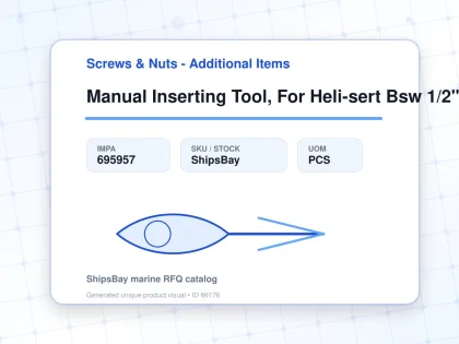 Manual Inserting Tool, For Heli-sert Bsw 1/2" - Screws & Nuts - Additional Items - IMPA 695957 - UOM PCS