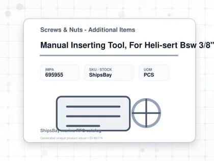 Manual Inserting Tool, For Heli-sert Bsw 3/8" - Screws & Nuts - Additional Items - IMPA 695955 - UOM PCS