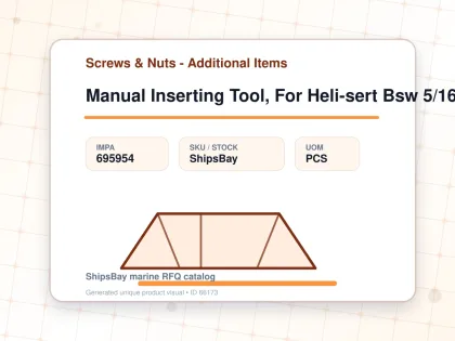 Manual Inserting Tool, For Heli-sert Bsw 5/16" - Screws & Nuts - Additional Items - IMPA 695954 - UOM PCS