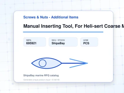 Manual Inserting Tool, For Heli-sert Coarse M12x1.75 - Screws & Nuts - Additional Items - IMPA 695921 - UOM PCS