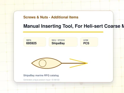 Manual Inserting Tool, For Heli-sert Coarse M20x2.5 - Screws & Nuts - Additional Items - IMPA 695925 - UOM PCS