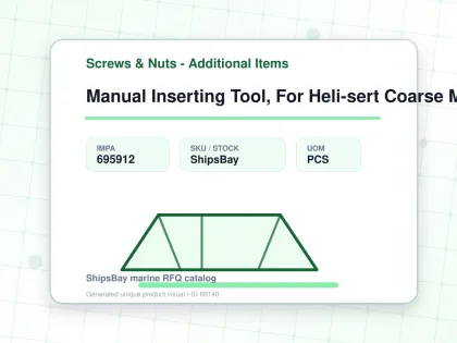Manual Inserting Tool, For Heli-sert Coarse M2.5x0.45 - Screws & Nuts - Additional Items - IMPA 695912 - UOM PCS