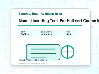 Manual Inserting Tool, For Heli-sert Coarse M2x0.4 - Screws & Nuts - Additional Items - IMPA 695911 - UOM PCS
