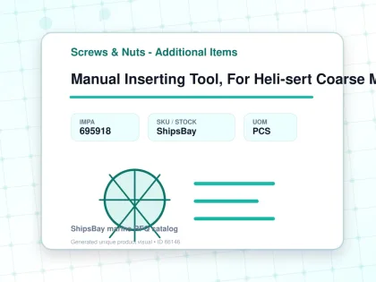 Manual Inserting Tool, For Heli-sert Coarse M7x1.0 - Screws & Nuts - Additional Items - IMPA 695918 - UOM PCS
