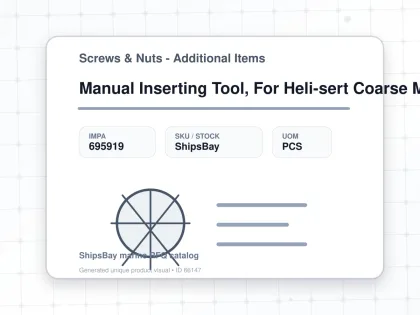 Manual Inserting Tool, For Heli-sert Coarse M8x1.25 - Screws & Nuts - Additional Items - IMPA 695919 - UOM PCS