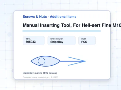 Manual Inserting Tool, For Heli-sert Fine M10x1.25 - Screws & Nuts - Additional Items - IMPA 695933 - UOM PCS