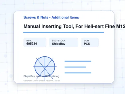 Manual Inserting Tool, For Heli-sert Fine M12x1.0 - Screws & Nuts - Additional Items - IMPA 695934 - UOM PCS
