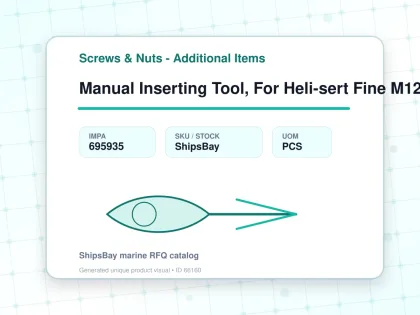 Manual Inserting Tool, For Heli-sert Fine M12x1.25 - Screws & Nuts - Additional Items - IMPA 695935 - UOM PCS