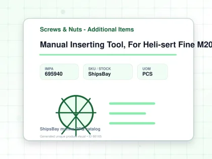Manual Inserting Tool, For Heli-sert Fine M20x1.5 - Screws & Nuts - Additional Items - IMPA 695940 - UOM PCS