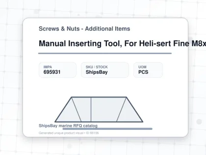 Manual Inserting Tool, For Heli-sert Fine M8x1.0 - Screws & Nuts - Additional Items - IMPA 695931 - UOM PCS