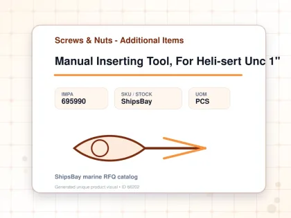 Manual Inserting Tool, For Heli-sert Unc 1" - Screws & Nuts - Additional Items - IMPA 695990 - UOM PCS