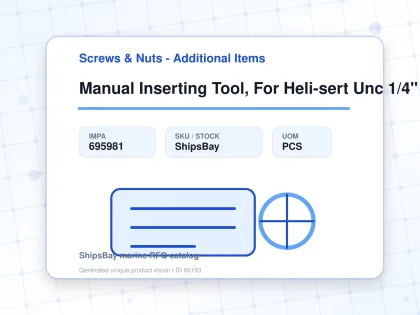 Manual Inserting Tool, For Heli-sert Unc 1/4" - Screws & Nuts - Additional Items - IMPA 695981 - UOM PCS
