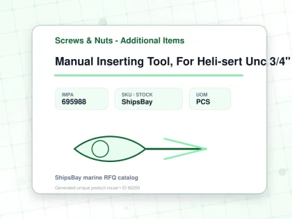 Manual Inserting Tool, For Heli-sert Unc 3/4" - Screws & Nuts - Additional Items - IMPA 695988 - UOM PCS