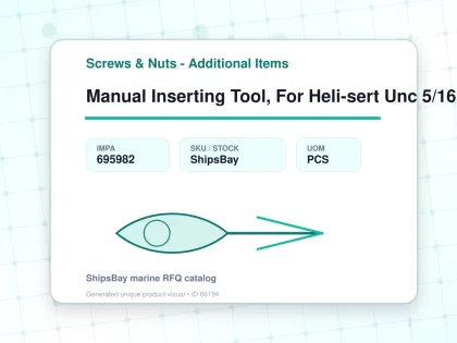 Manual Inserting Tool, For Heli-sert Unc 5/16" - Screws & Nuts - Additional Items - IMPA 695982 - UOM PCS