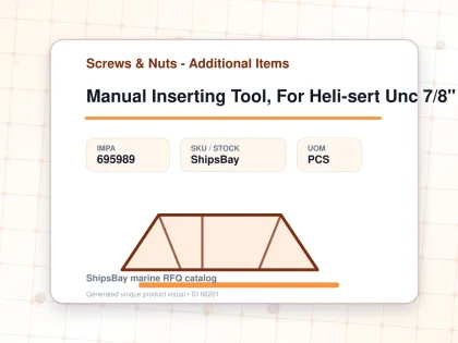 Manual Inserting Tool, For Heli-sert Unc 7/8" - Screws & Nuts - Additional Items - IMPA 695989 - UOM PCS