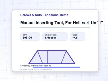 Manual Inserting Tool, For Heli-sert Unf 1" - Screws & Nuts - Additional Items - IMPA 696120 - UOM PCS