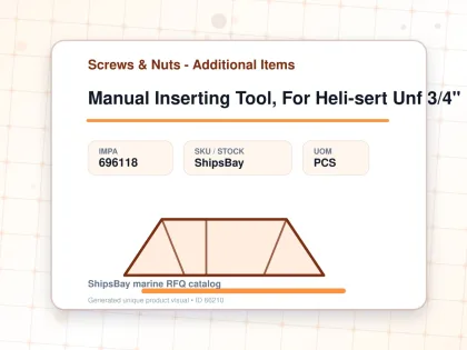 Manual Inserting Tool, For Heli-sert Unf 3/4" - Screws & Nuts - Additional Items - IMPA 696118 - UOM PCS