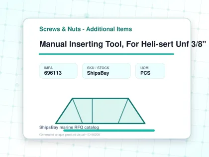 Manual Inserting Tool, For Heli-sert Unf 3/8" - Screws & Nuts - Additional Items - IMPA 696113 - UOM PCS