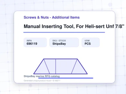 Manual Inserting Tool, For Heli-sert Unf 7/8" - Screws & Nuts - Additional Items - IMPA 696119 - UOM PCS