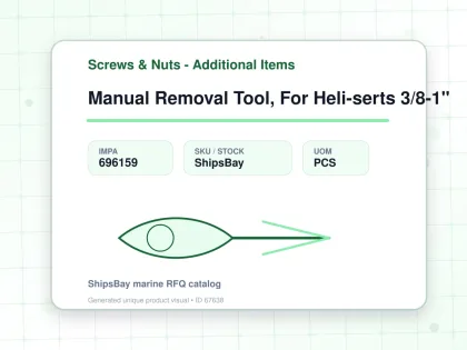 Manual Removal Tool, For Heli-serts 3/8-1" - Screws & Nuts - Additional Items - IMPA 696159 - UOM PCS