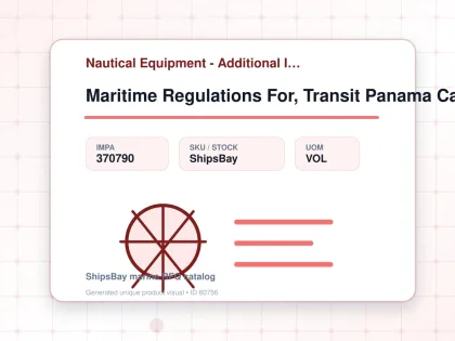 Maritime Regulations For, Transit Panama Canal Mropc - Nautical Equipment - Additional Items - IMPA 370790 - UOM VOL