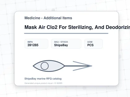 Mask Air Clo2 For Sterilizing, And Deodorizing - Medicine - Additional Items - IMPA 391285 - UOM PCS
